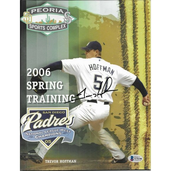 Trevor Hoffman Signed S.D. Padres Magazine Spring Training Beckett BAS Autograph - Picture 2 of 5